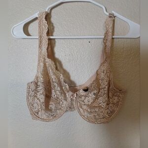 Smart and Sexy Bra, Women's Size 36DD Beige Lace Smart &Sexy Bra